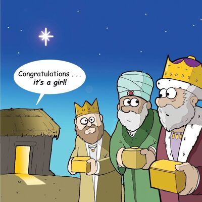 Congratulations It's a Girl - Funny Christmas Card