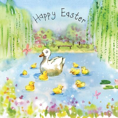 Cute Easter Card - Ducklings