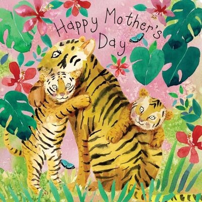 Jolie carte de fête des mères - Tigres