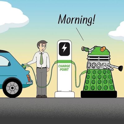Dalek Charging - Humorkarte