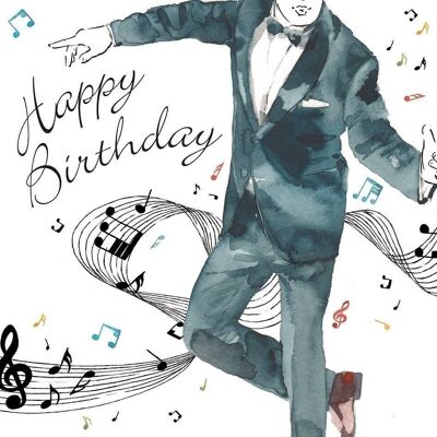 Dancer - Happy Birthday Card Male