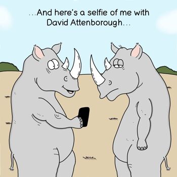 David Attenborough Selfie - Carte drôle