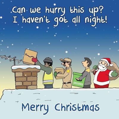 Lieferdramen - lustige Weihnachtskarte
