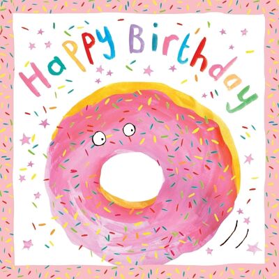 Donut - Carte d'anniversaire pour filles