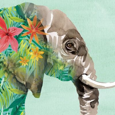 Elephant Contemporary Greeting Card