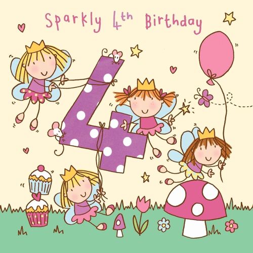 Fairy Age 4 Birthday Card