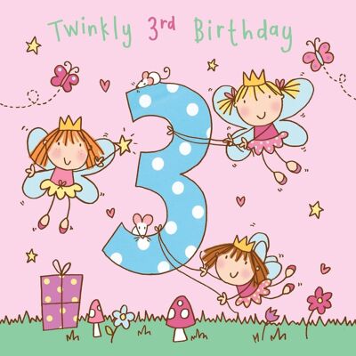 Fairy Age 3 Birthday Card