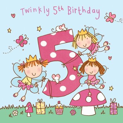 Fairy Age 5 Birthday Card
