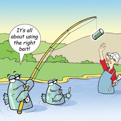 Tarjeta de pesca - Tarjeta divertida