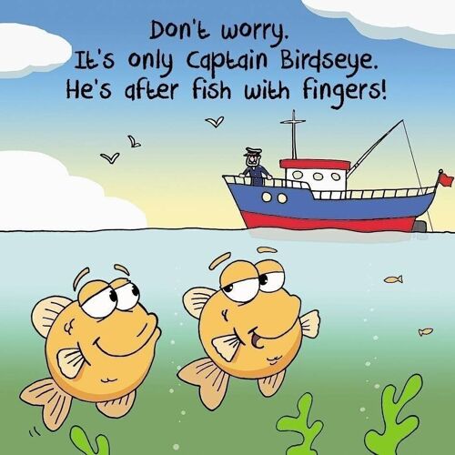 Fish With Fingers - Funny Card