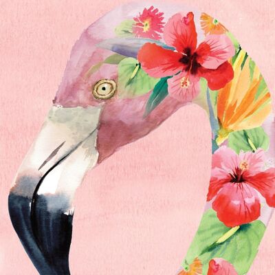 Flamingo zeitgenössische Grußkarte