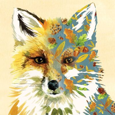 Fox Contemporary Greeting Card