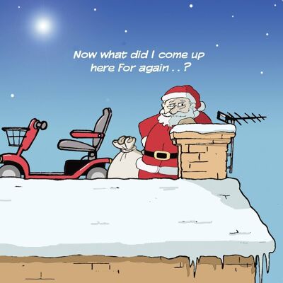 Babbo Natale smemorato - Cartolina di Natale divertente