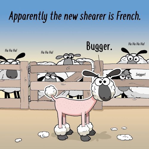 French Shearer - Funny Blank Card