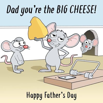 Tarjeta divertida del día del padre - Big Cheese
