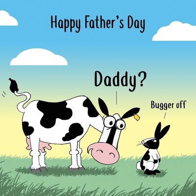 Funny Fathers Day Card - Cow Confusion