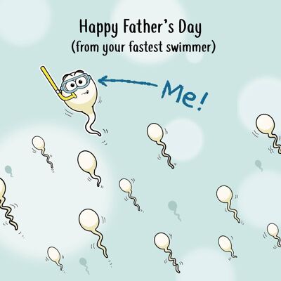 Funny Fathers Day Card - Sperm