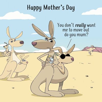 Funny Mothers Day Card - Kangaroo