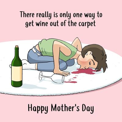 Lustige Muttertagskarte - Wein