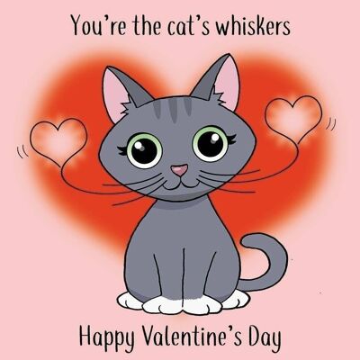 Carta di San Valentino divertente dal gatto