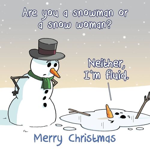 Gender Fluid - Funny Christmas Card