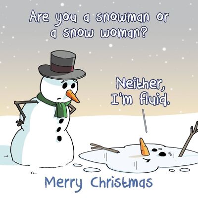 Gender Fluid - Cartolina di Natale divertente