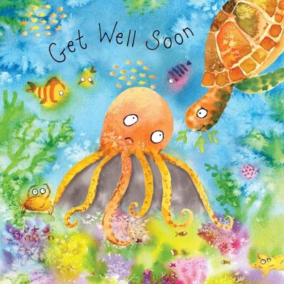 Get Well Soon Card Octopus