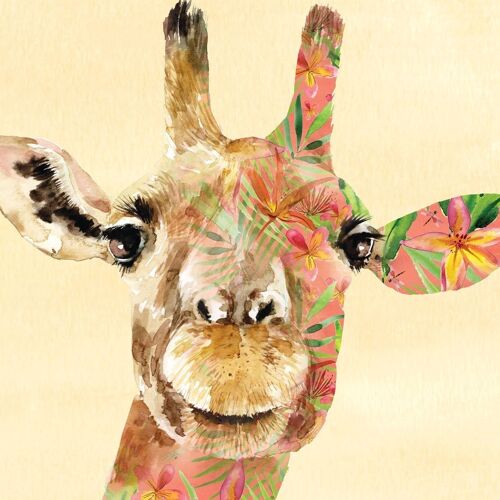 Giraffe Contemporary Greeting Card