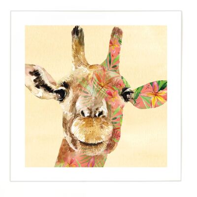 Stampa giraffa - Immagine grande - Bordo piccolo a 2,5 cm