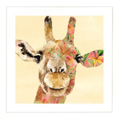 Estampado de jirafa - Imagen grande - Borde pequeño a 2,5 cm