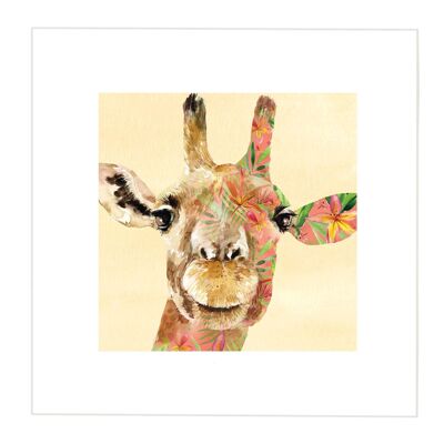 Stampa giraffa - Immagine più piccola - Bordo più grande a 5 cm