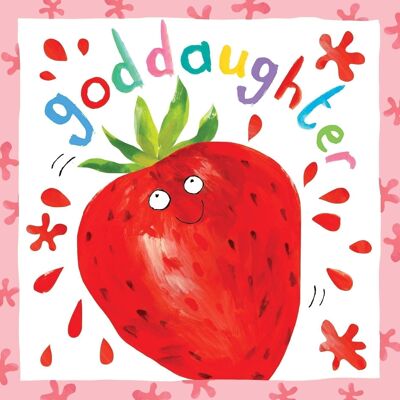 Patenkind-Geburtstagskarte – Erdbeere