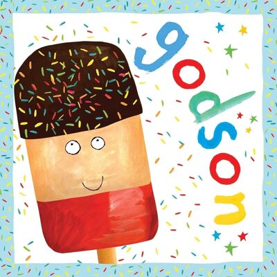 Godson Birthday Card - Ice Lolly