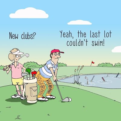Palos de golf - Tarjeta de golf divertida