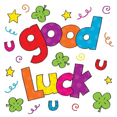 Good Luck Card - Hand Finished Swarovski Crystals