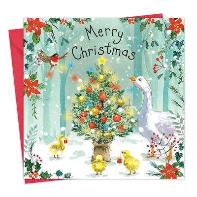 Gans - Frohe Weihnachtskarte
