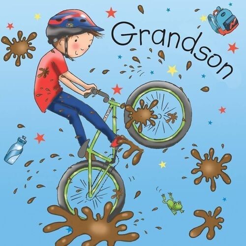 Grandson Birthday Card - BMX Bike