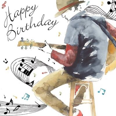 Guitarrista - Tarjeta de feliz cumpleaños para hombre