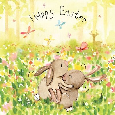 Happy Easter Card - Bunnies