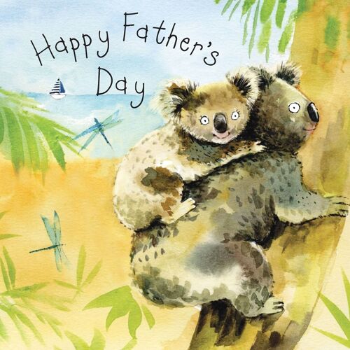 Happy Fathers Day Card - Koalas