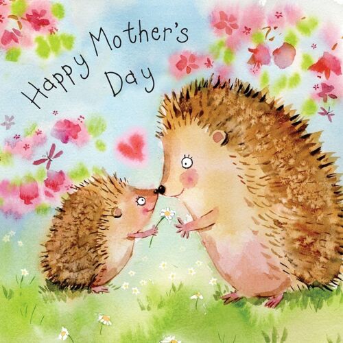 Happy Mothers Day Card - Hedgehogs