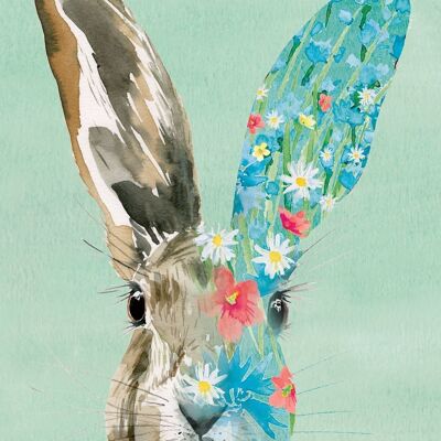 Hare Contemporary Greeting Card