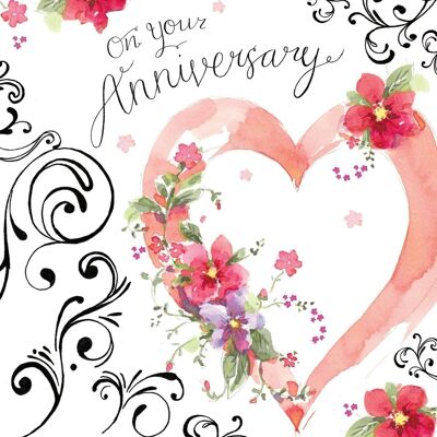 Heart Anniversary Card