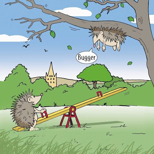 Hedgehog Bugger - Funny Card