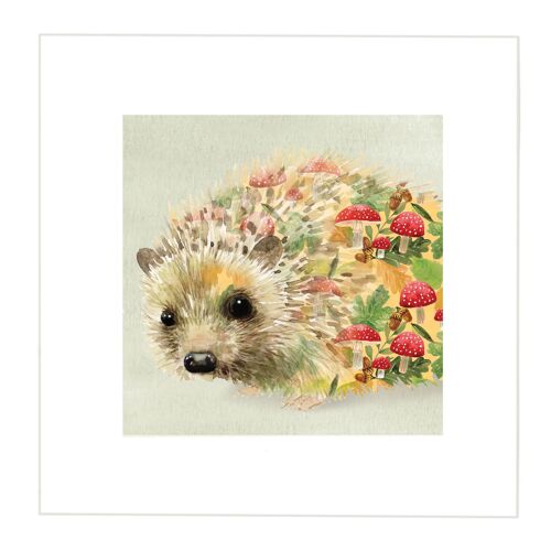 Hedgehog Print - Smaller Image - Larger Border at 5cm