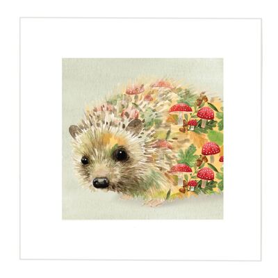 Stampa Hedgehog - Immagine più piccola - Bordo più grande a 5 cm