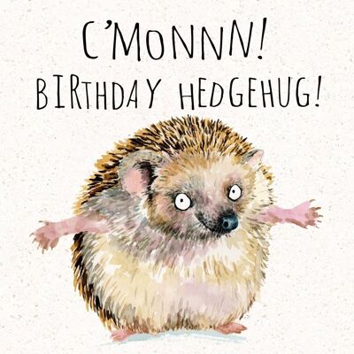 Hedgehug - Biglietto di auguri di compleanno divertente