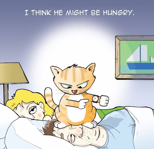 Hungry Cat - Funny Cat Card