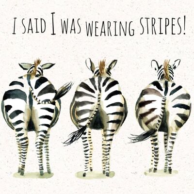 I said I was Wearing Stripes! - Funny Birthday Card