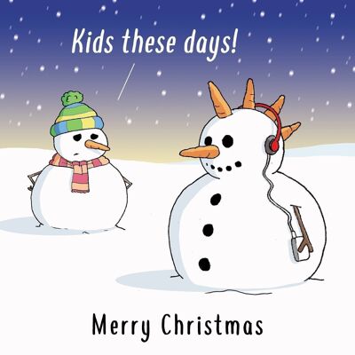 Kids These Days - Teenage Christmas Card
